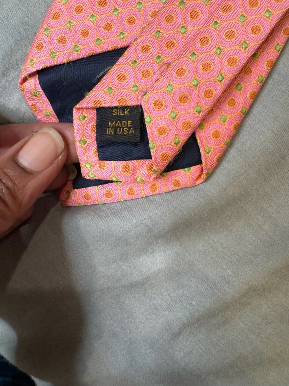 Men's Pink Micro-Pattern Silk Tie